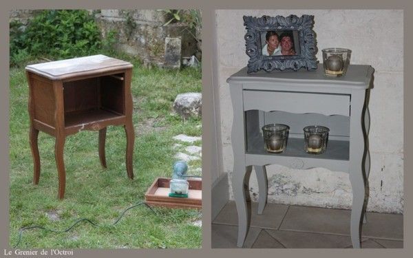 Relooking d'une table de nuit! 3 ème!!!!!!